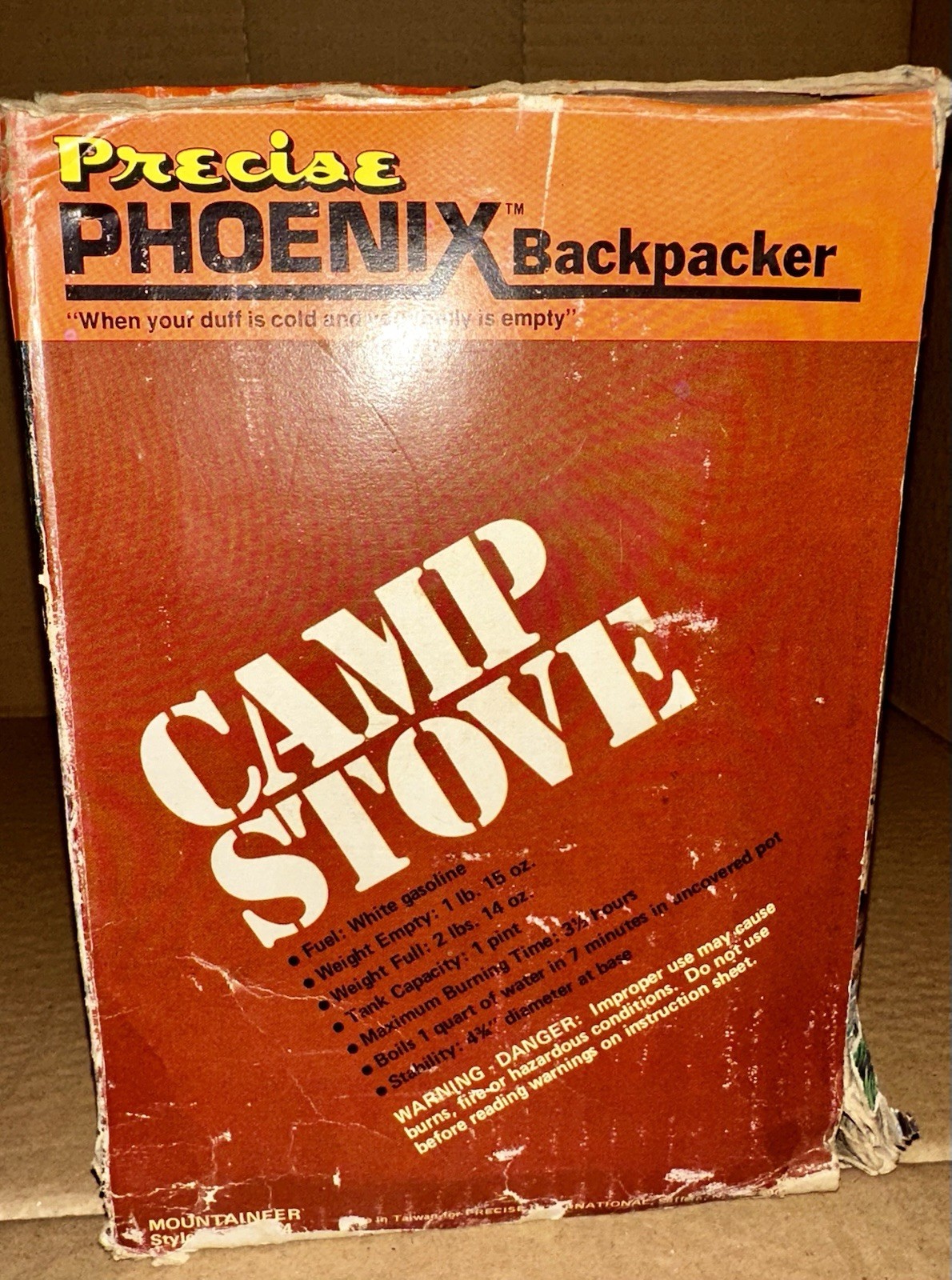 Precise Phoenix Backpacker 1-Burner Gas Camp Stove Portable w/ Case & Tools