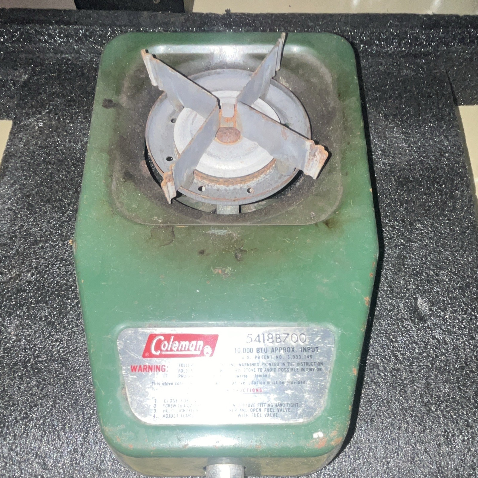 Coleman 5418B700 Green 1-Burner Propane Canister Stove 10,000 BTU