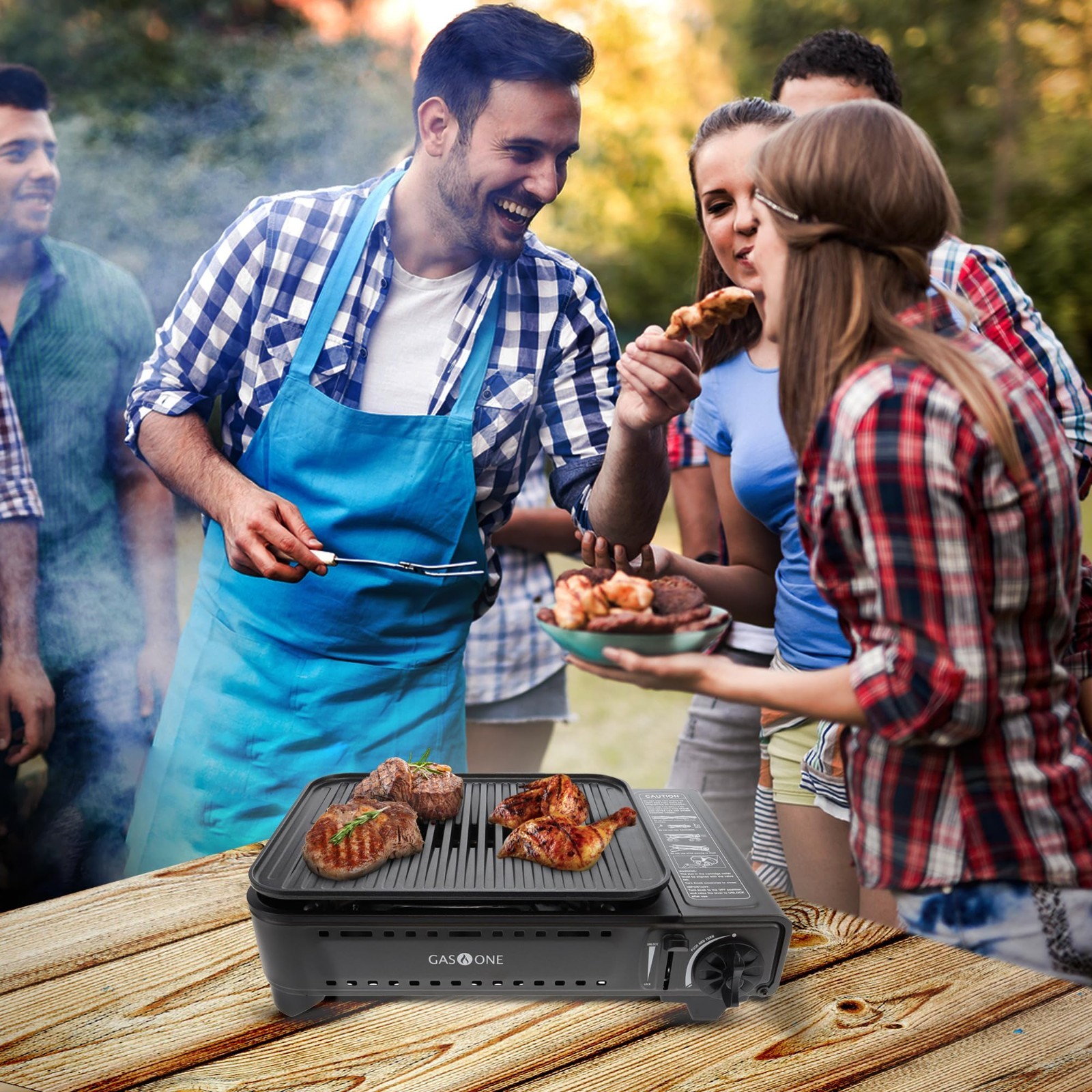 Portable Dual Fuel Camping Grill Stove – Propane & Butane, Carrying Case Include