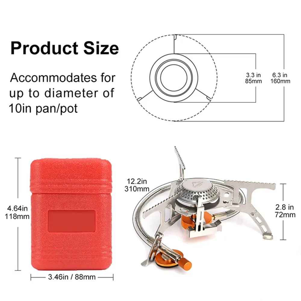 Camping Gas Stove Outdoor Tourist Burner Big Power Heater Tourism Cooker Barbecu