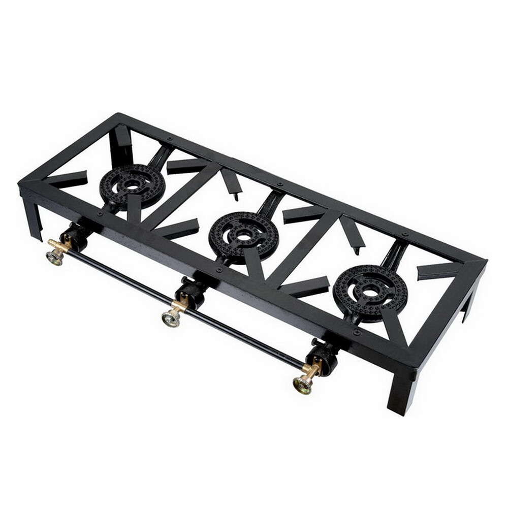 Portable Camping Stoves 1/2/3 Burner Iron Propane Gas LPG Outdoor BBQ Cooker