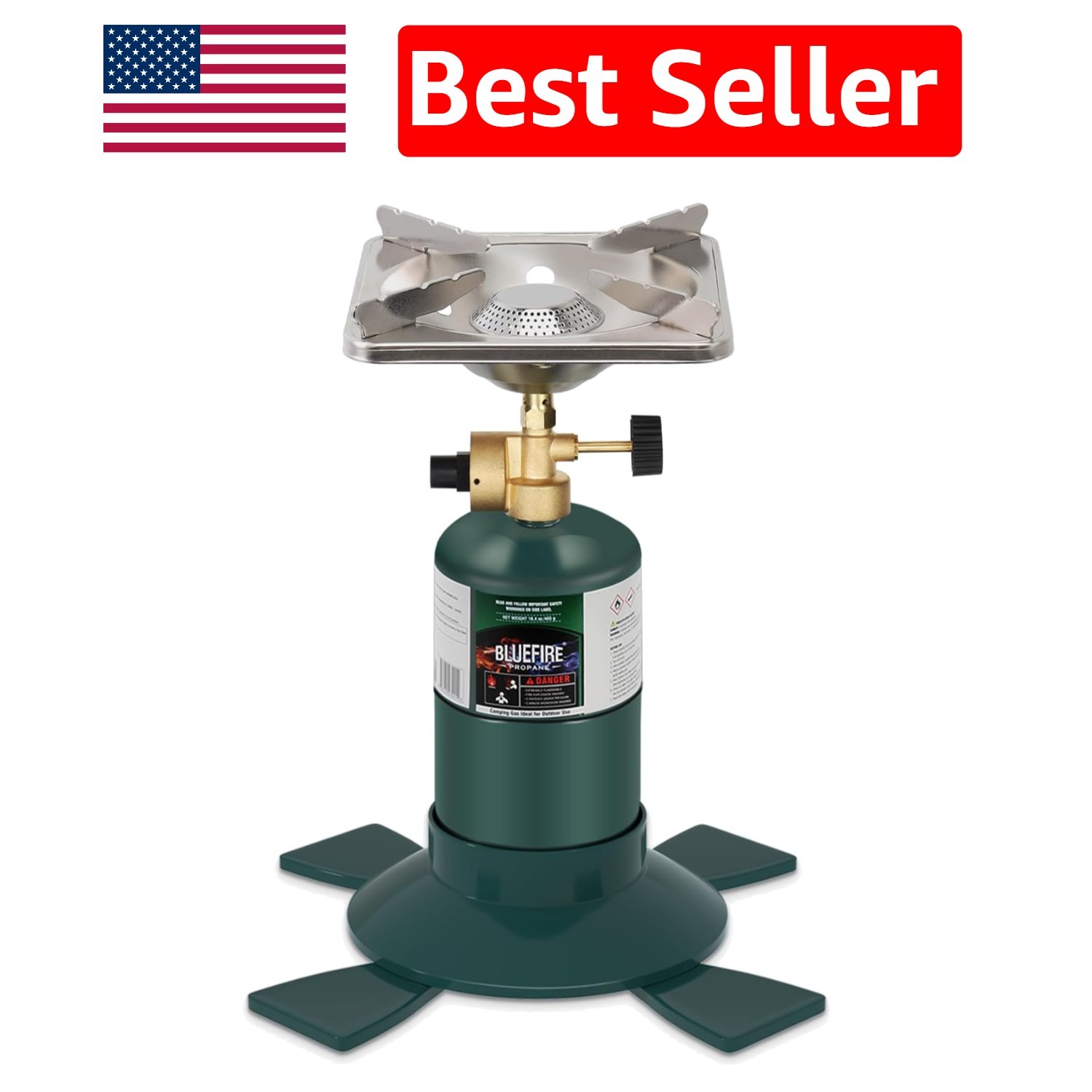Compact Single Burner Propane Stove with Windscreen for Your Outdoor Adventures