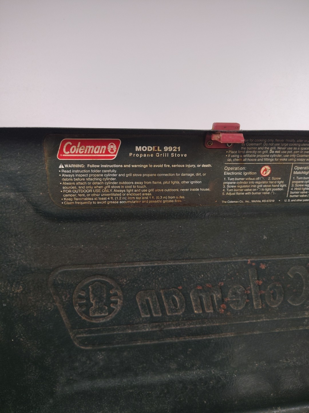Coleman Model 9921 Propane Camping Grill / Stove combo – TESTED & WORKING