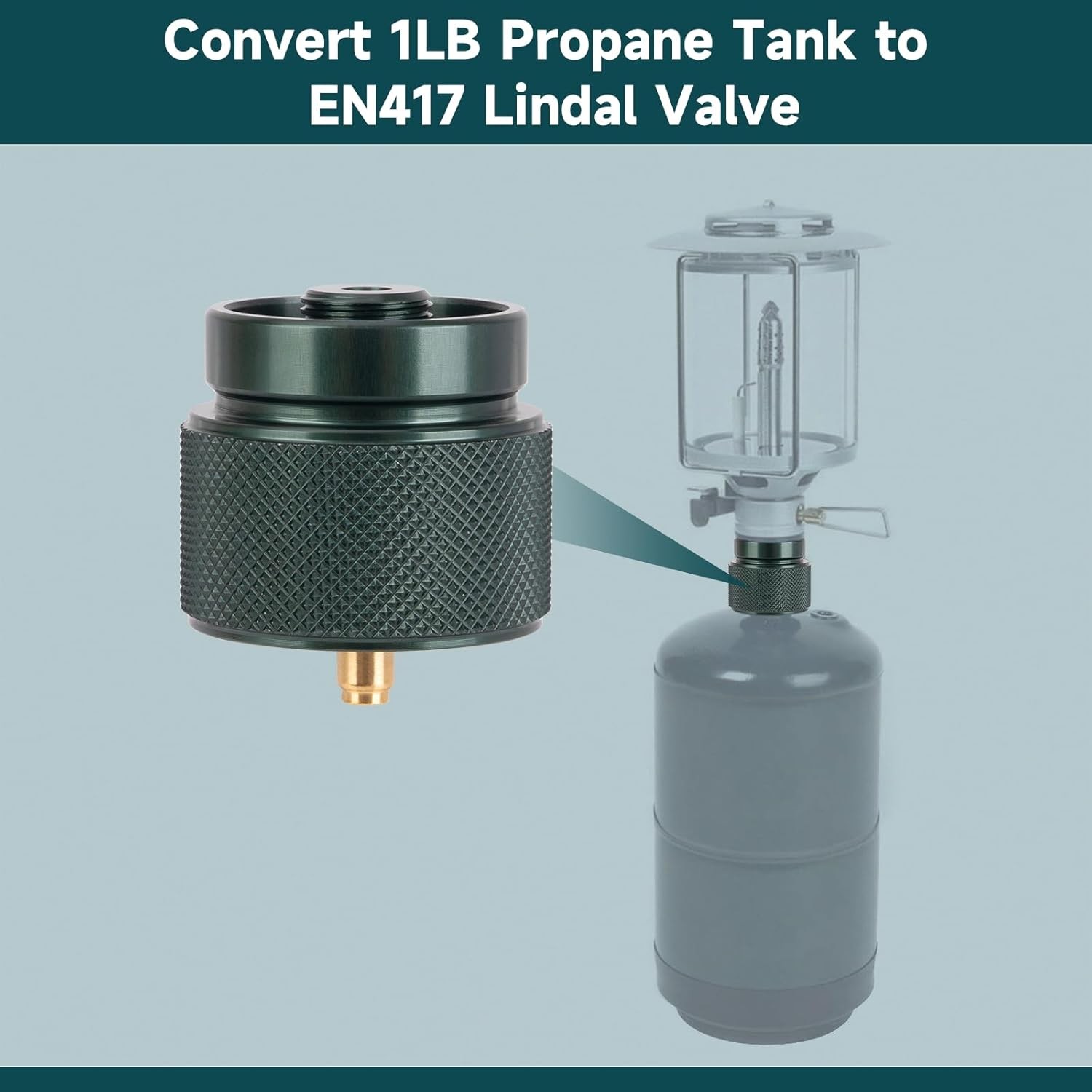 GASPRO Propane to Butane Adapter, 1 Lb Tank Input and EN417 Lindal…