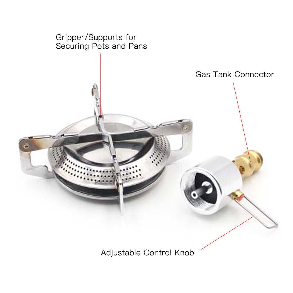 Portable Gas Propane Stove Outdoor Camping Butane Hiking Picnic Burner CookingUS