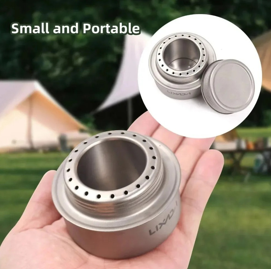 1set Portable Mini Alcohol Camping Stove Aluminum Backpacking Cooker – NEW