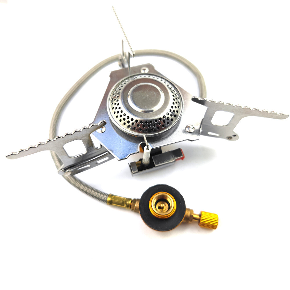 3900W Portable Backpacking Stove, Camping Gas Stove 1LB Propane Tank Adapter New