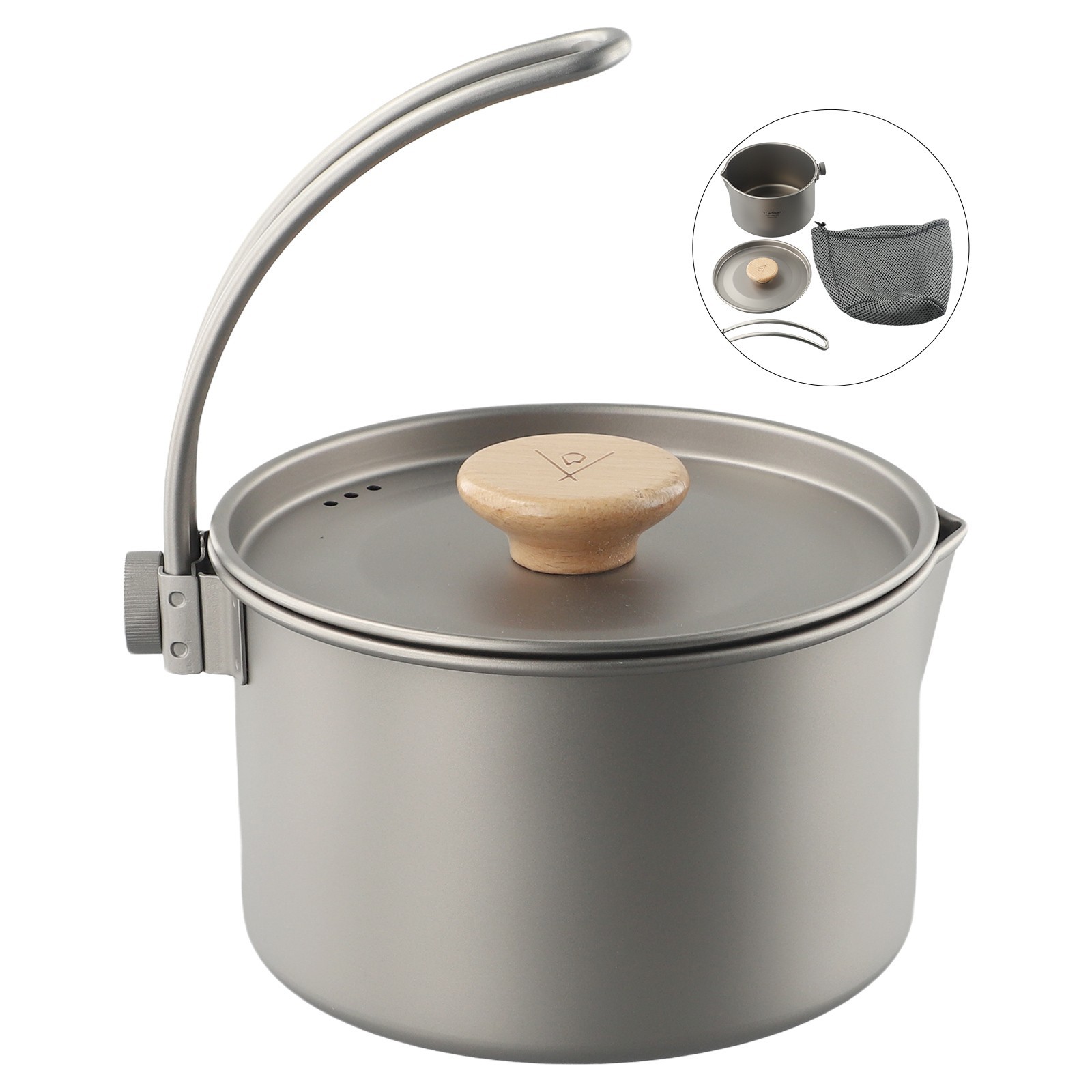 High Quality Hanging Pot Storage Sack Camping Pot Dismantling Picnic Cookware