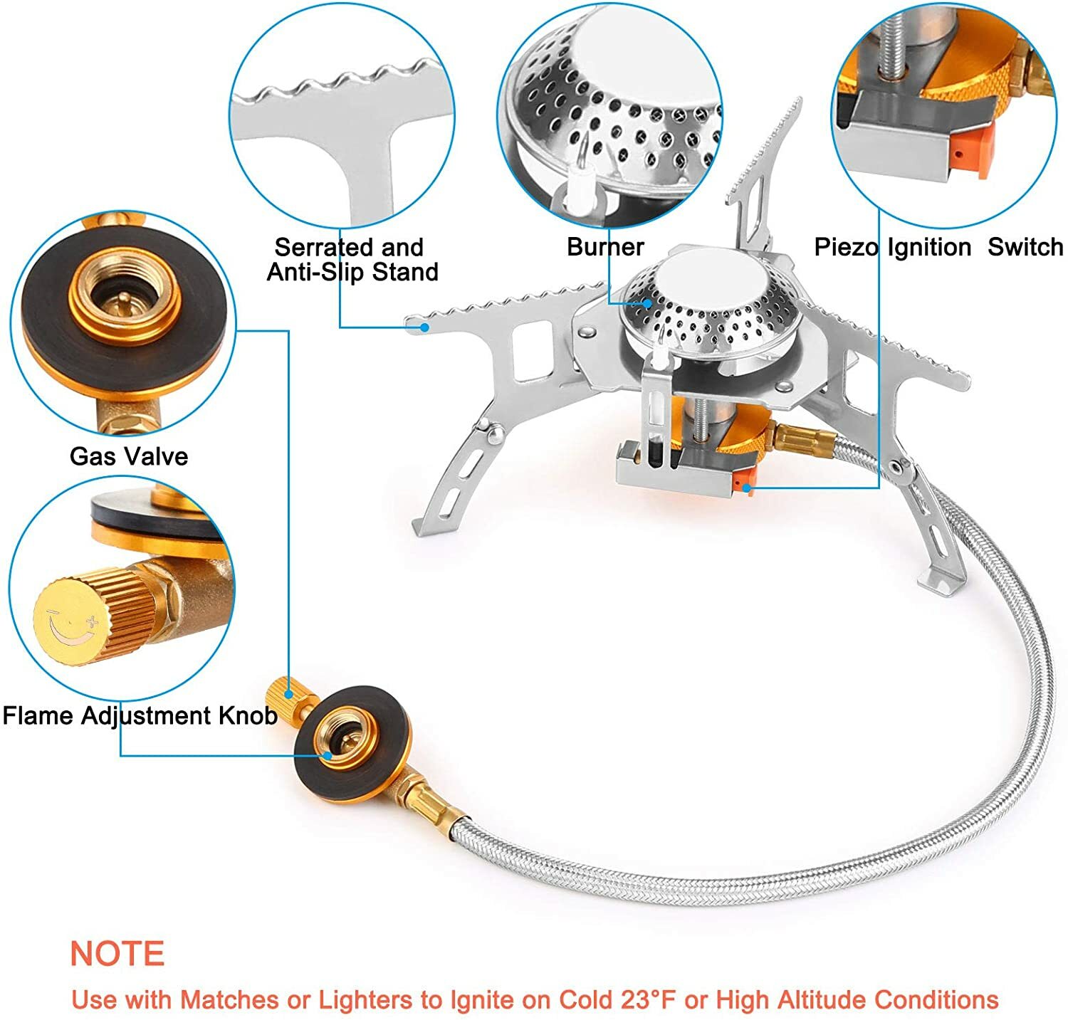 Portable Gas Propane Cooker Single Burner Outdoor Camping Picnic BBQ Stove