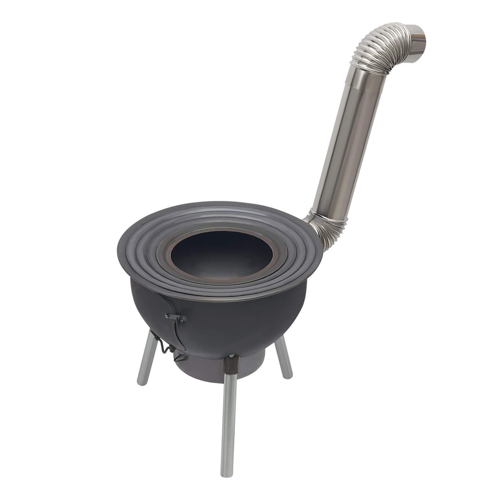 Wood Burning Stove with Grill Rack Charcoal Grill Camping Rocket Stove Outdoor