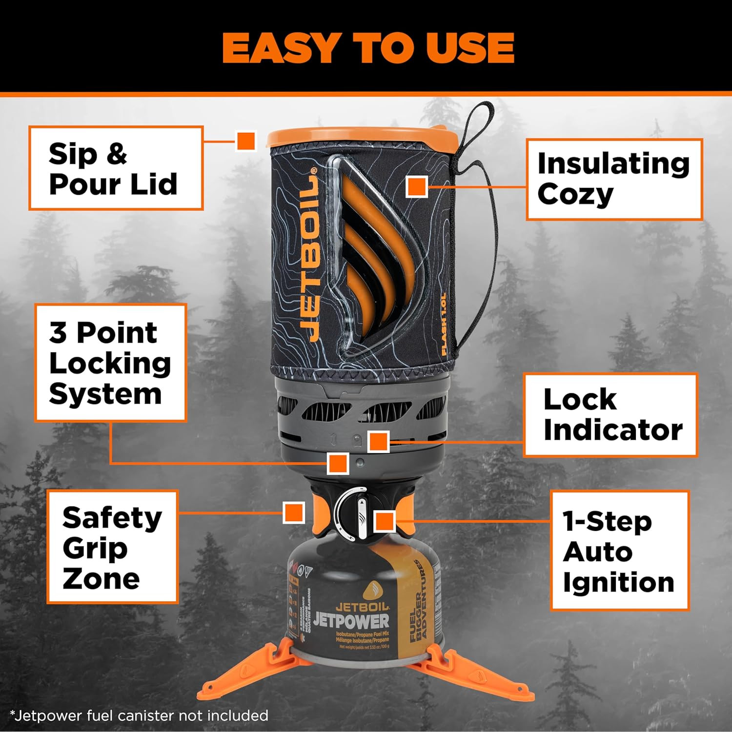 Flash Java Portable Fast Boil Stove and Coffee Press for Camping and Backpacking