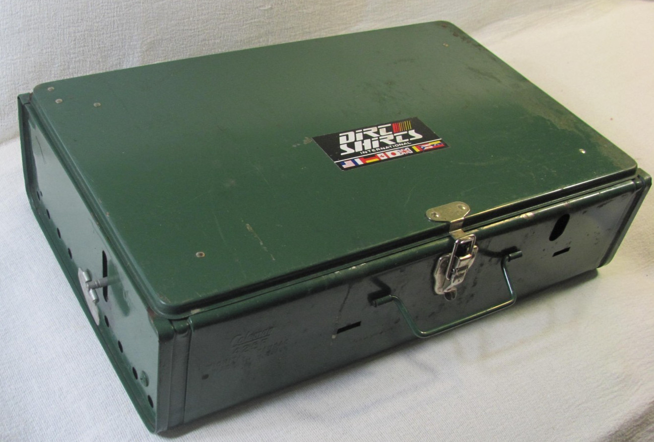Vintage 1980 Coleman 425F 2 Burner Compact Gas Stove Works Camping Outdoors