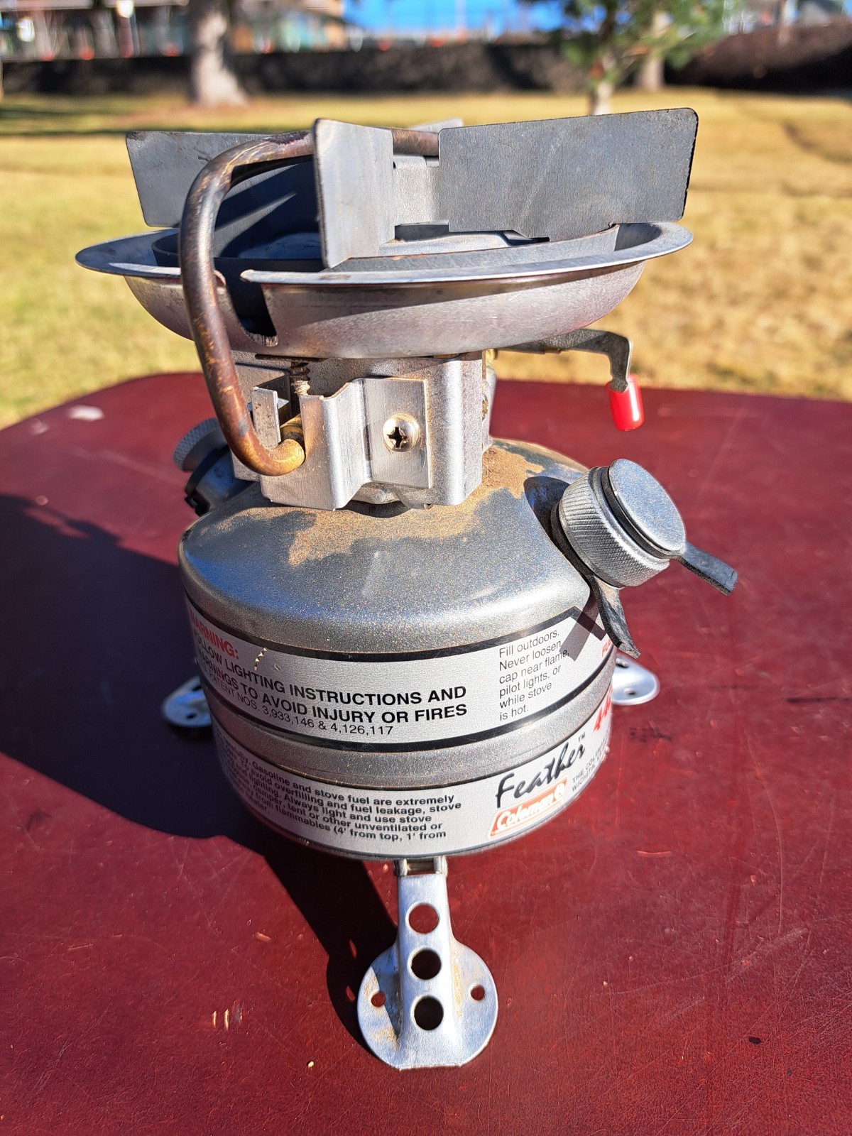 Vintage Coleman Peak 1 Feather 442 Dual Fuel Hiking Camping Stove USA