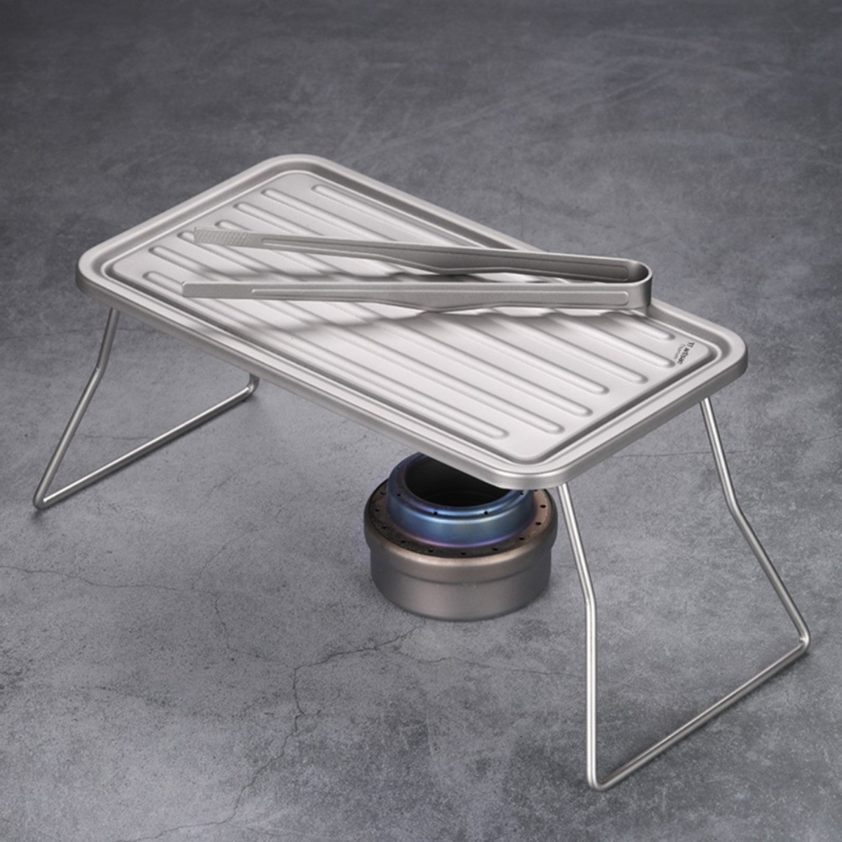 Companion Lightweight Titanium Foldable Table And BBQ Grill Outdoor Cooking