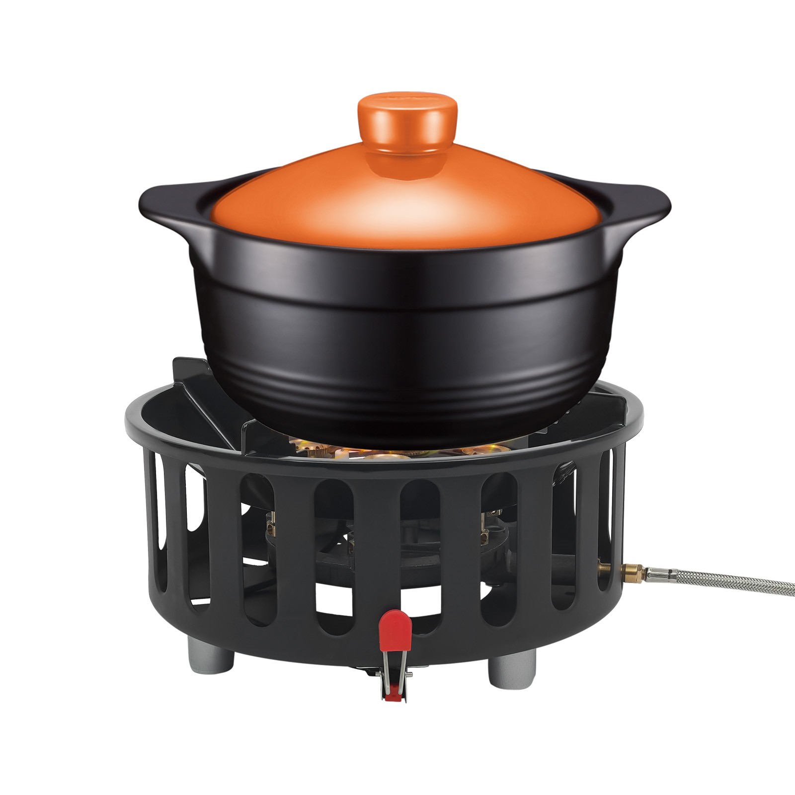 72000 BTU Camping Stove Portable Outdoor Burner With 2 Adapters & Storage Bag