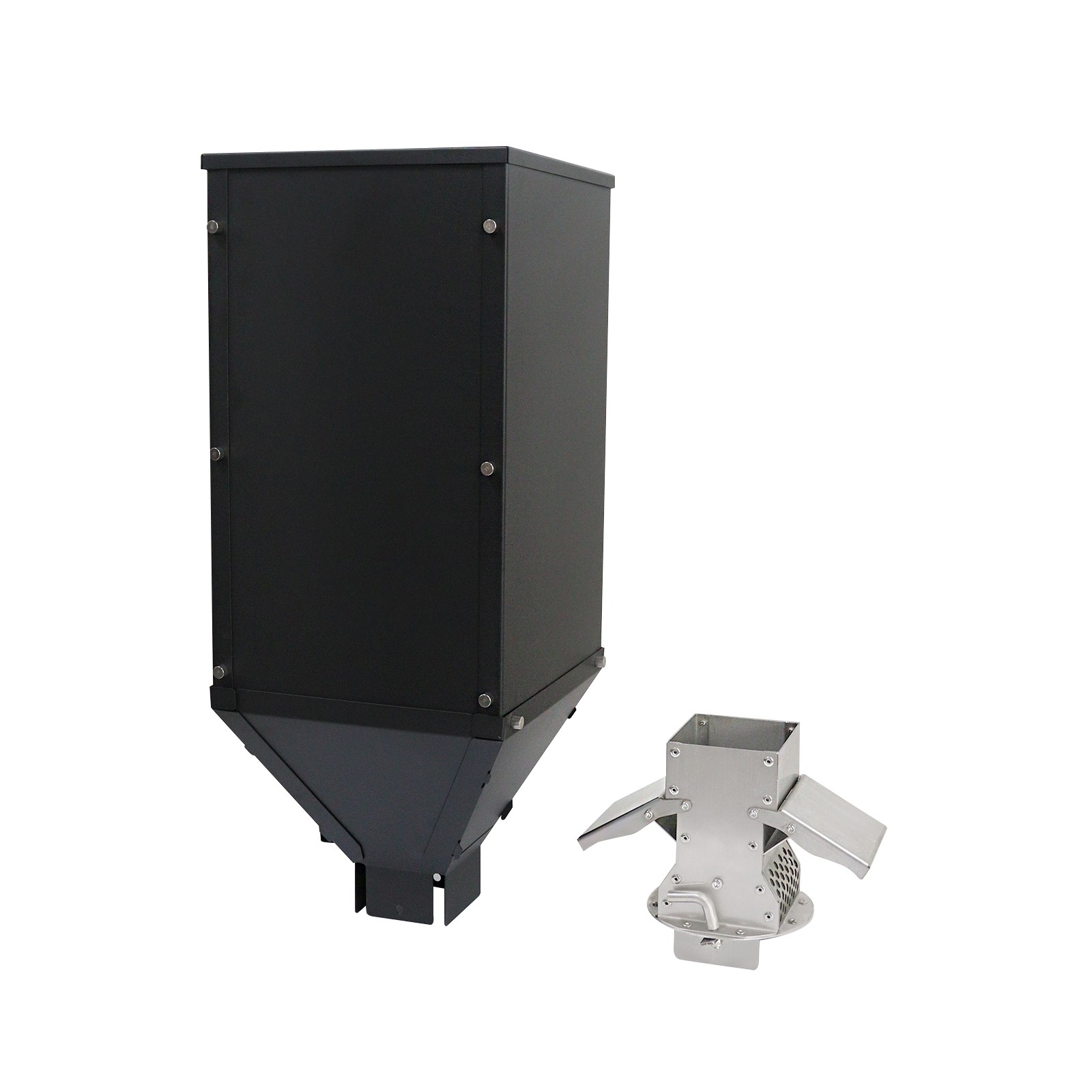 SOTECH Outdoor Pellet Stove for Tent Large Black Camping Stove with Burner & Bin