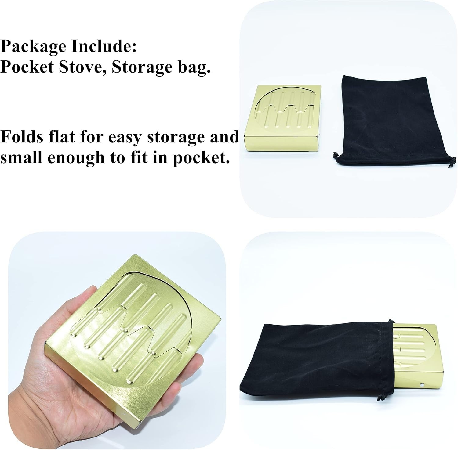 Ultralight Pocket Folding Stove – Perfect for Camping & Backpacking Adventures