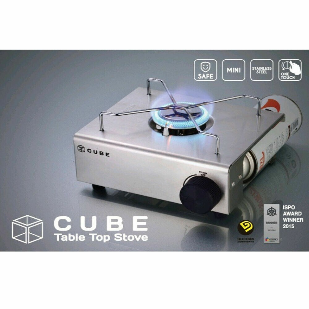 KOVEA KGR-1503 CUBE Stainless Mini Gas Stove Outdoor Camping Compact