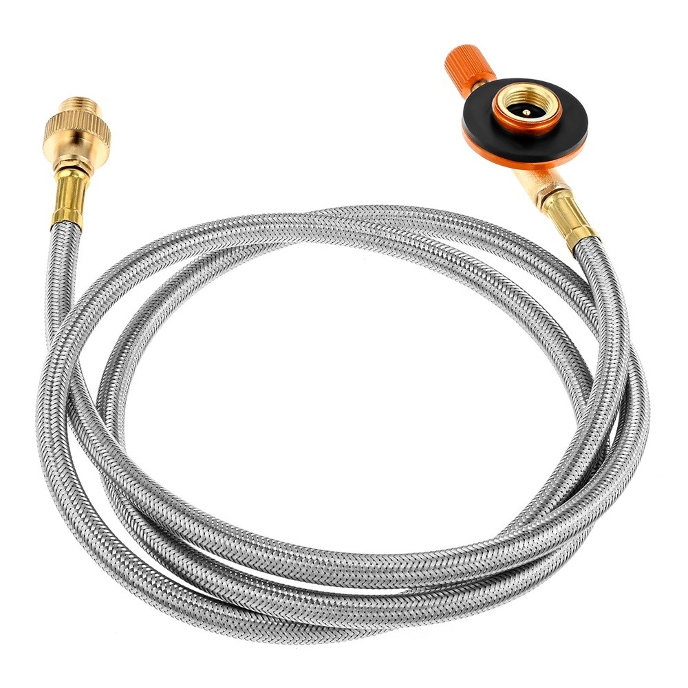 1 x Multi Gas Stove Extension Braided Hose 100cm For Camping Outdoor Picnic