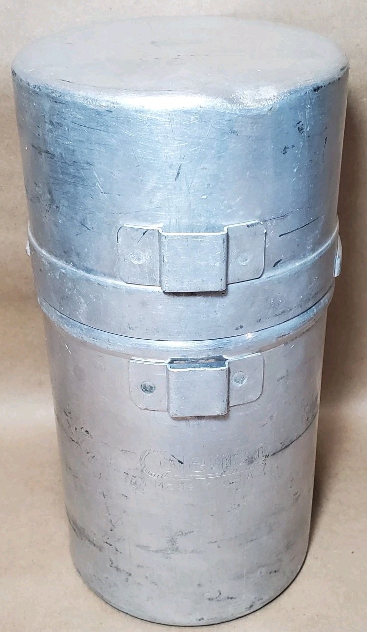 Vintage Coleman No. 530 Pocket Stove A47 Case/Cooking Pots, Untested, No Wrench