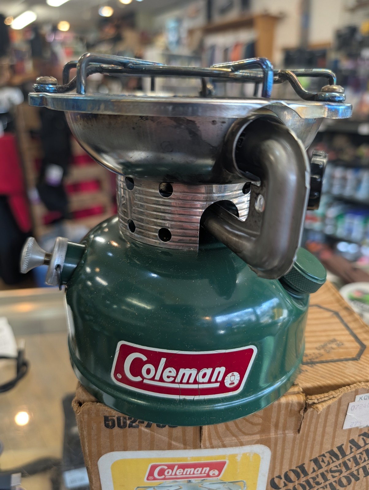 Vintage NOS 1976 Coleman 502 Camping Sportster Green Stove One Burner W/box