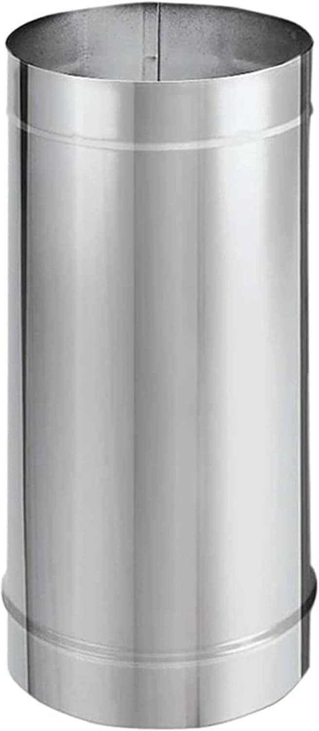 Efficient 48″ Chimney Stove Connector – Black Stainless Steel Pipe, Adjustable