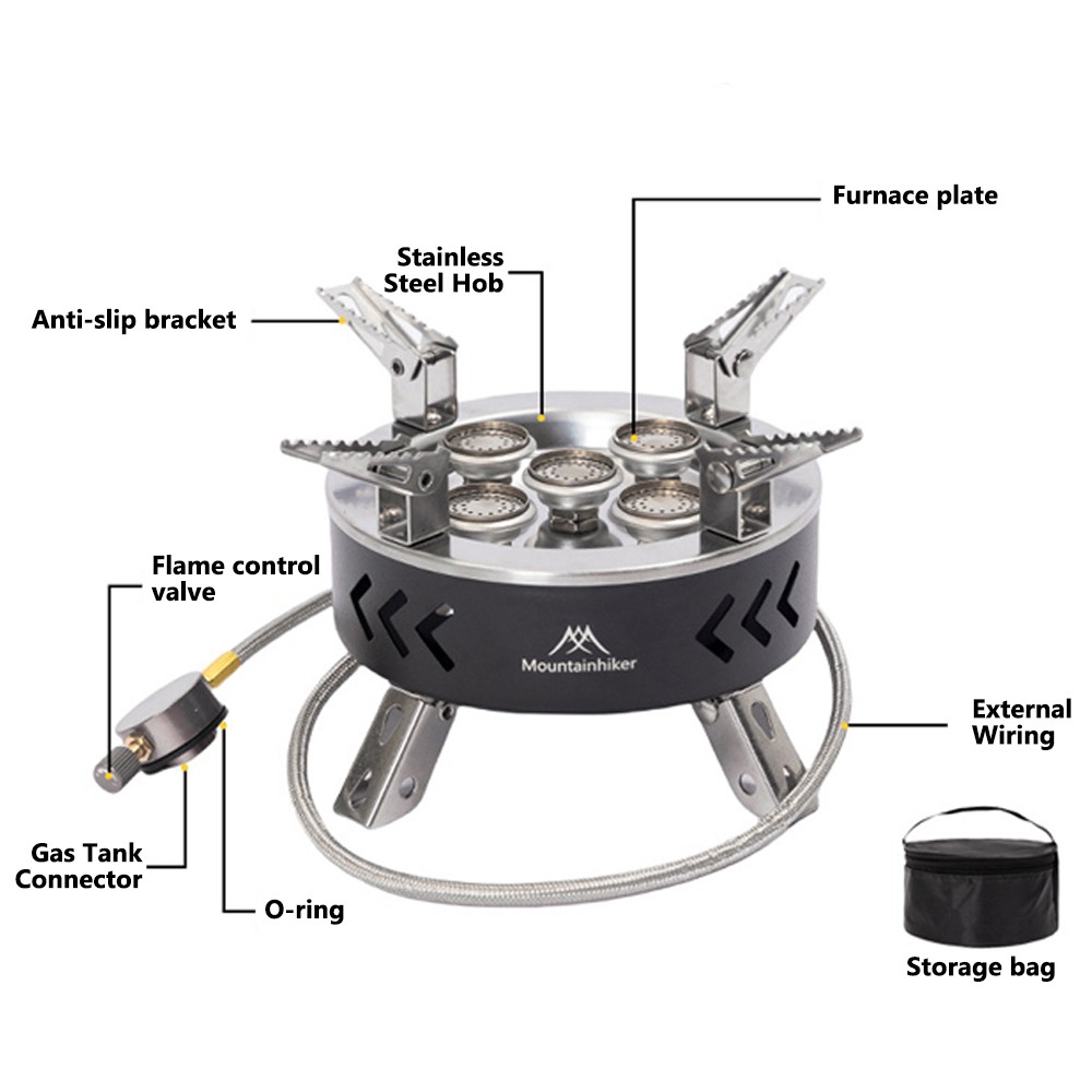 High Power Furnace Outdoor Camping Metal Stoves Portable Picnic Barbecue Fu JZGO