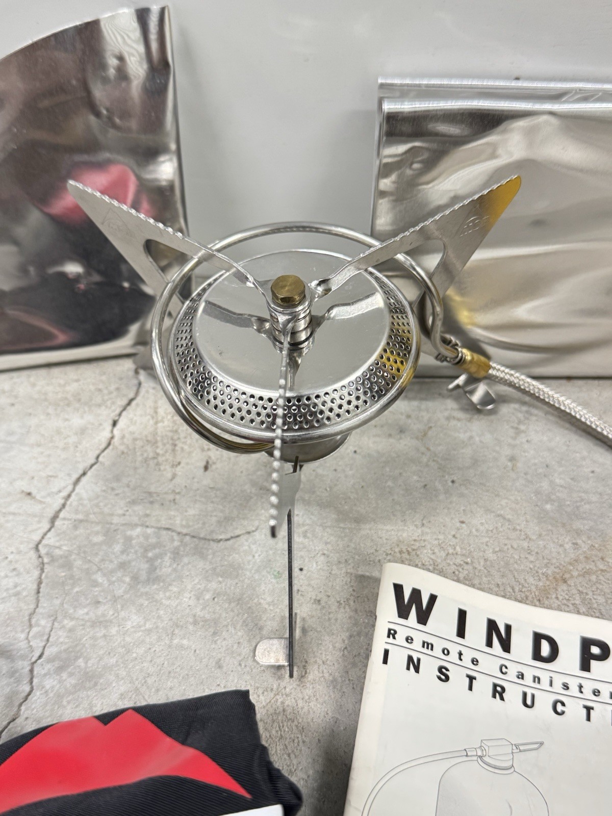 MSR WindPro Remote Canister Stove w/ Windscreen, Tool, Carry Case New Unused