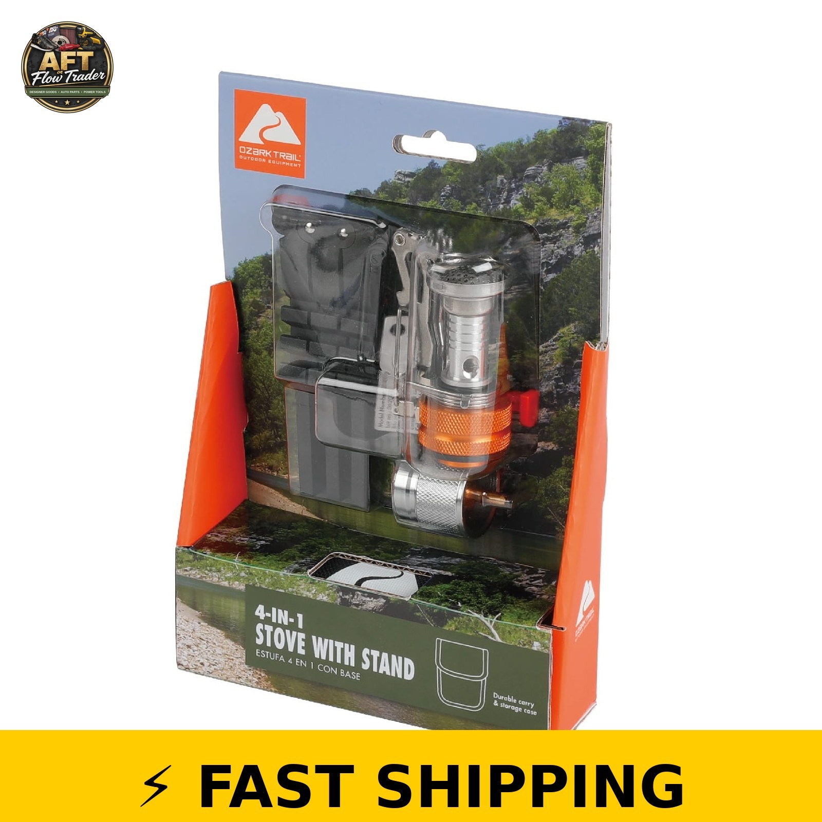 Ozark Trail 4-Piece Portable Camping Stove Adapter & Stand Set