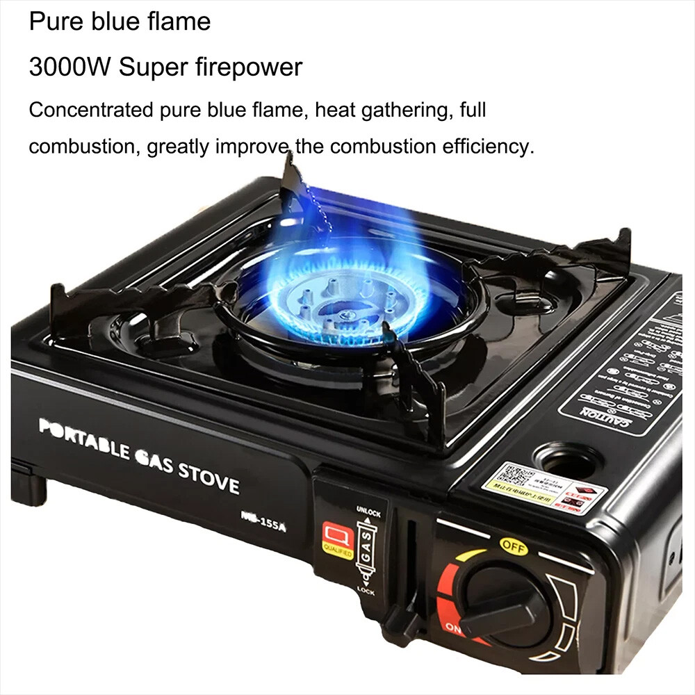 3500W Camping Stove Propane&Butane Windproof Fire Dual Fuel Brass Cooking Burner