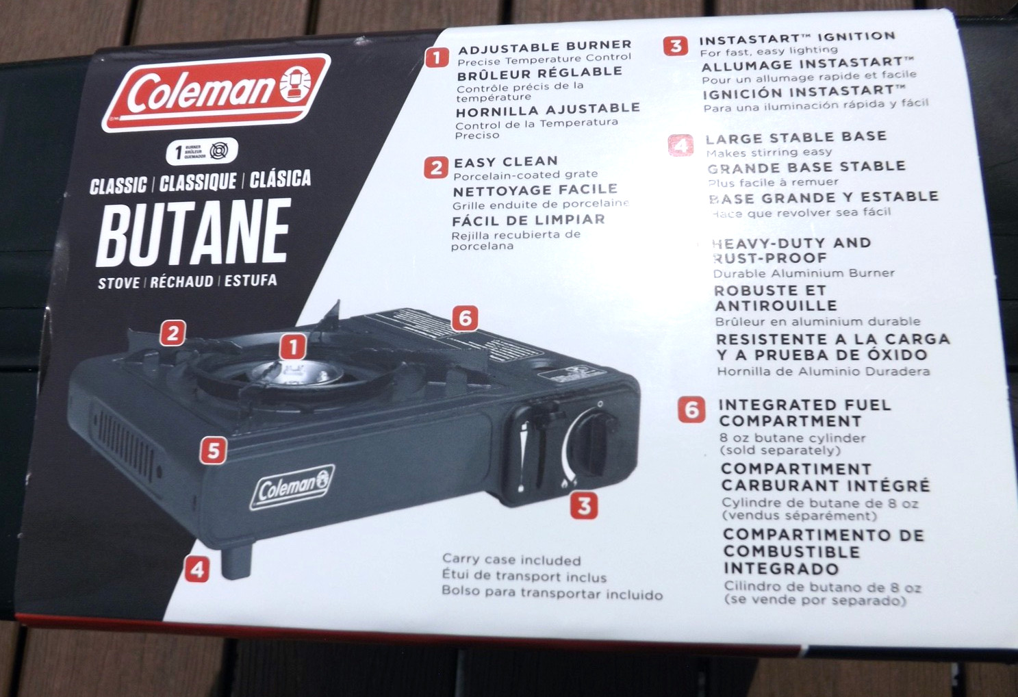 New Coleman Classic 1-Burner Butane Tabletop Camping Stove Instastart MN2800