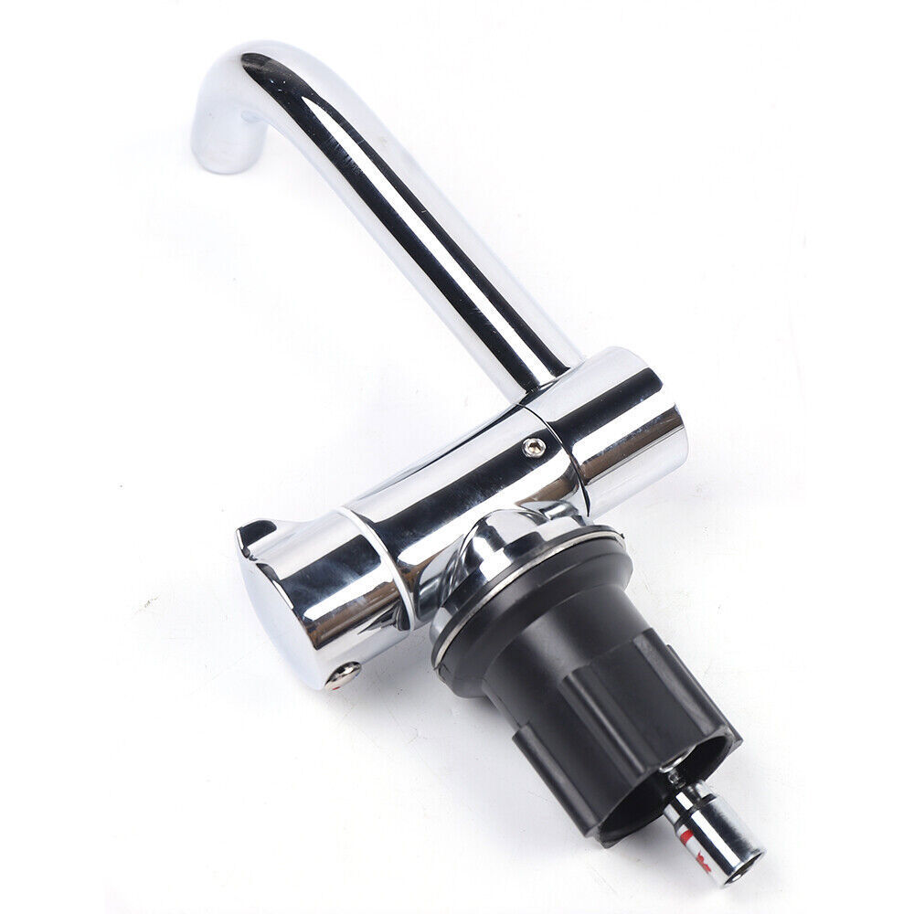 RV Caravan Camper Sink Stainless Steel Hand Wash Basin with Glass Lid & Faucet