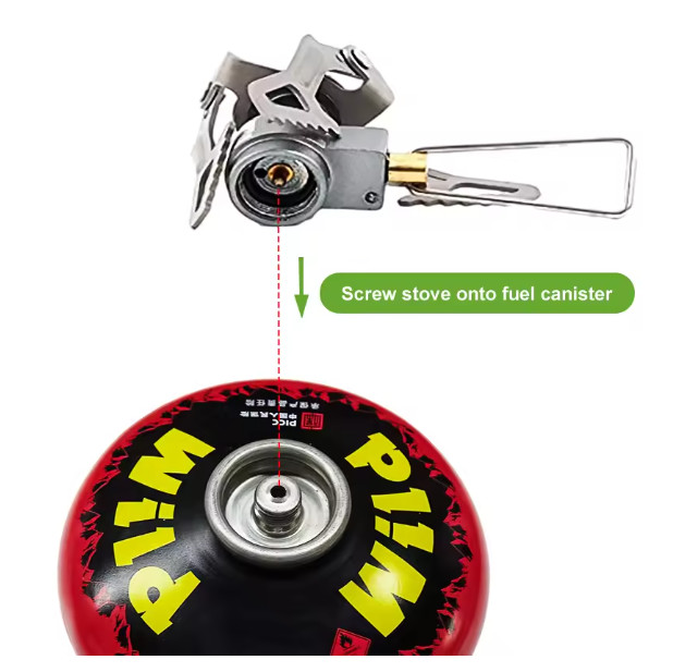 BRS Outdoor Gas Stove Mini Camping Gas Burner 25g Ultralight Titanium Picnic