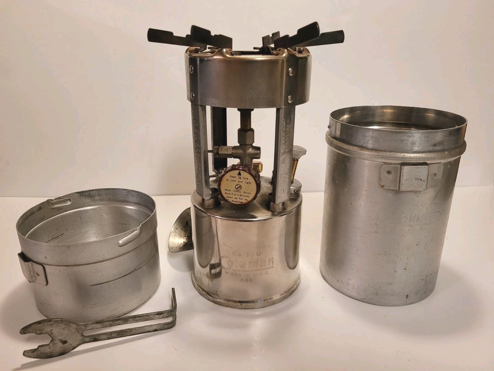 Coleman No. 530 A46 Pocket Stove with Funnel Vintage