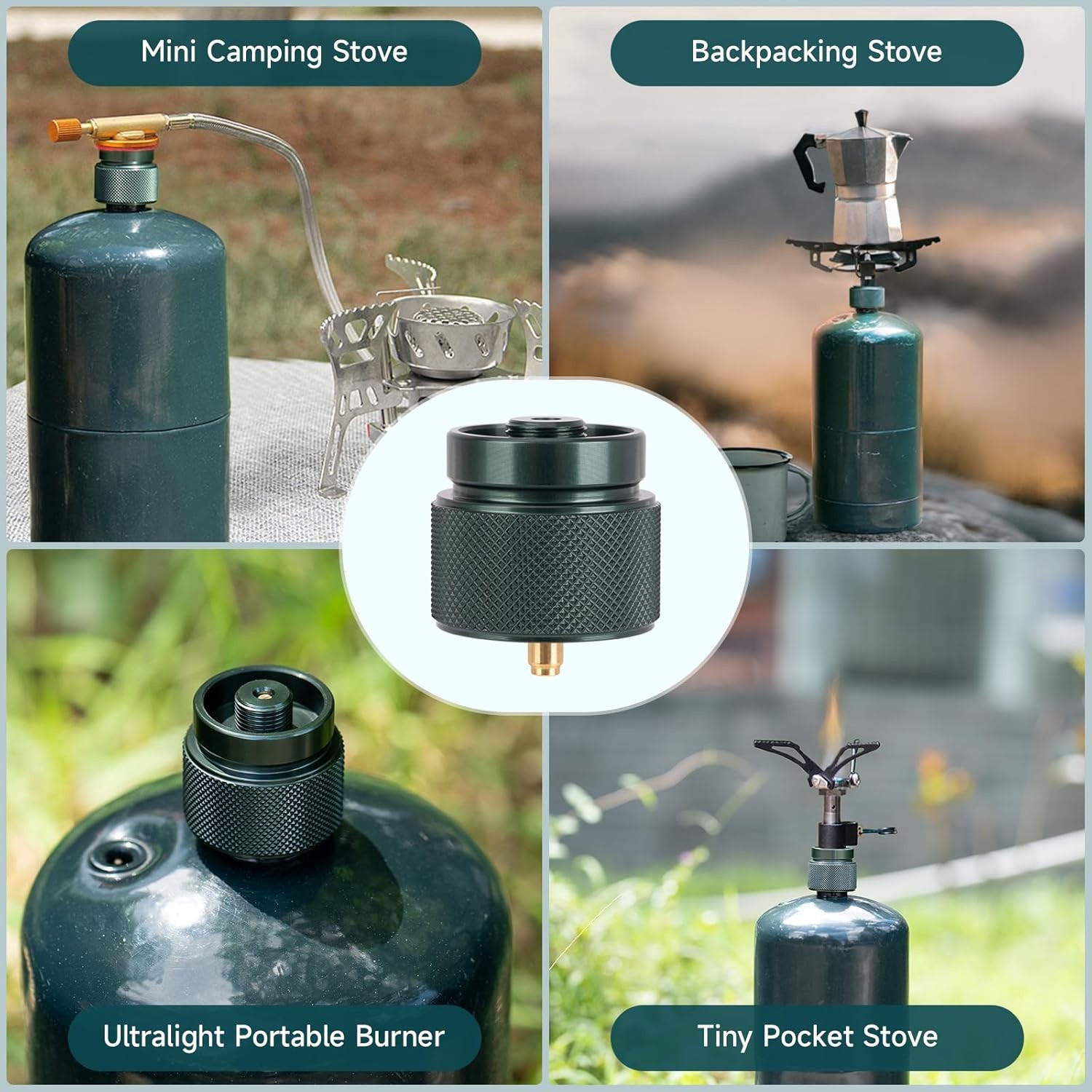 GASPRO Propane to Butane Adapter, 1 Lb Tank Input and EN417 Lindal…