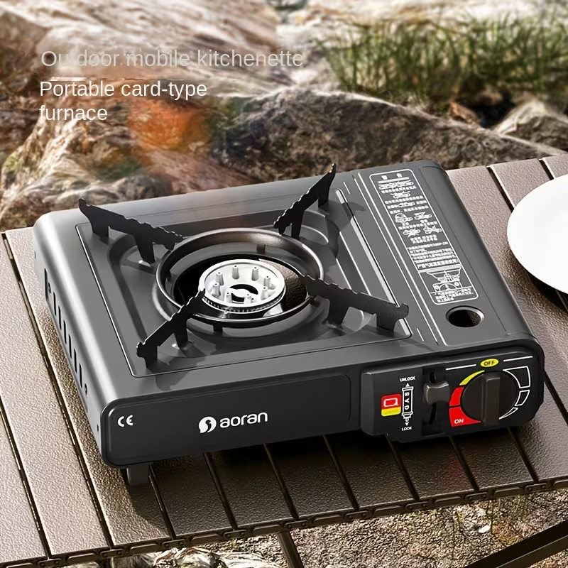 AORAN Outdoor/Indoor Camp Stove High Pressure Butane Portable Gas Cooker w/Pan