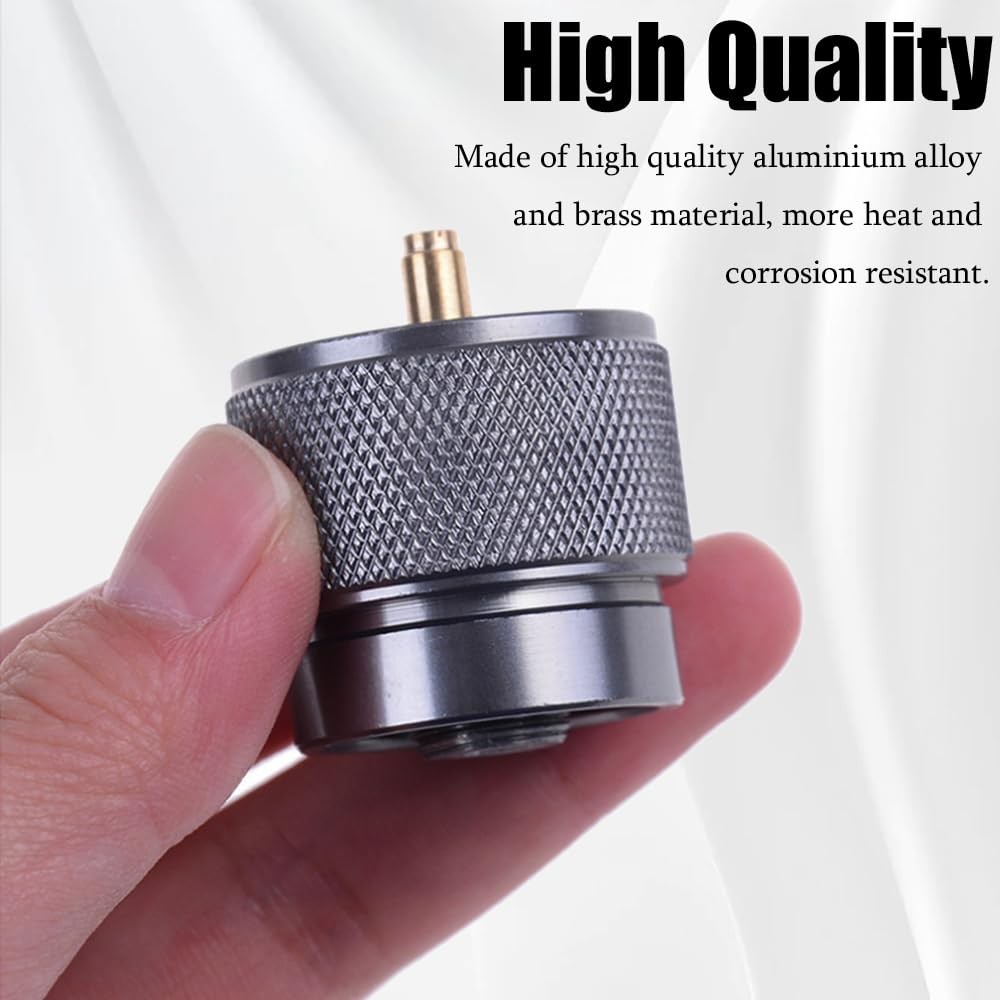 2 Pcs Camping Stove Adapter Propane Canister Converter Propane Small Tank Input