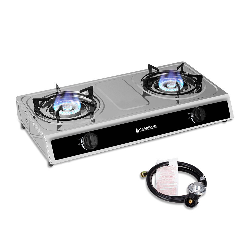 Camplux Portable Gas Cooktop 3 Burners Propane LPG Camping Stove Stand Outdoor