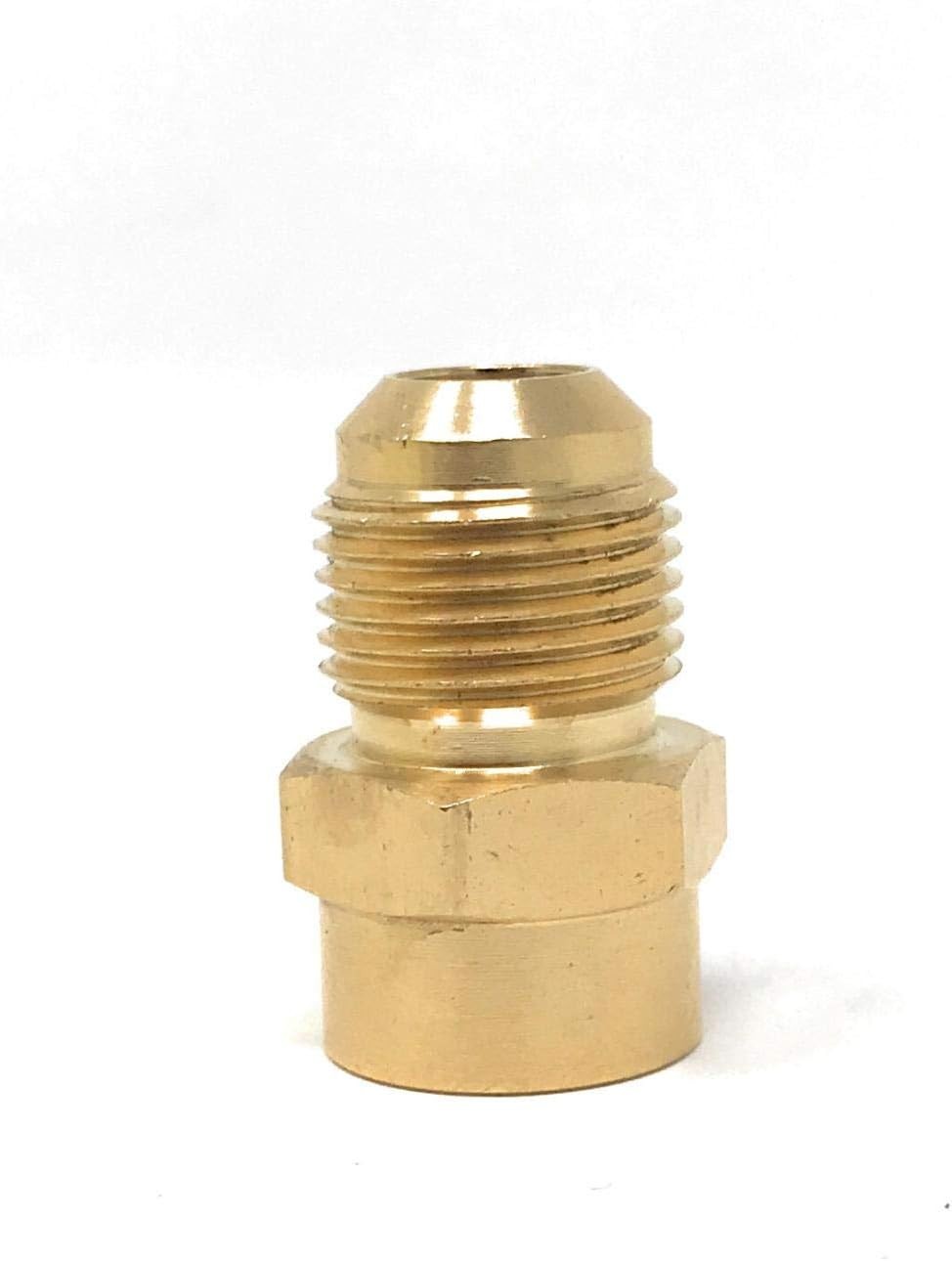 1/2 Male Flare x 3/8 Female Brass Reducer inch x inch,