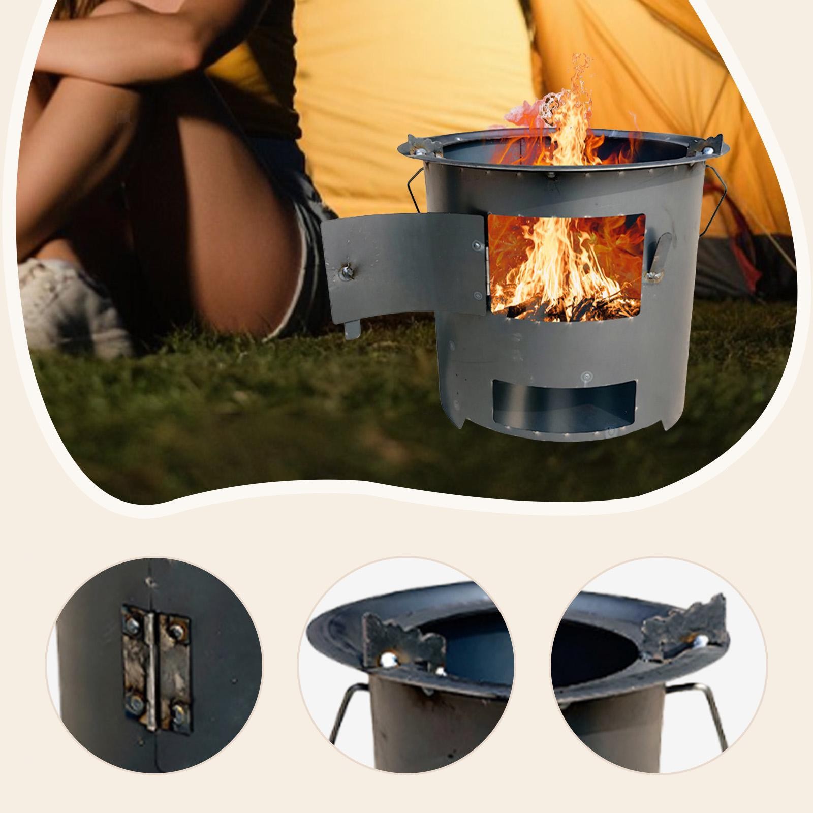 Wood Furnace Outdoor Camping Furnace High Temperature Resistant Heater