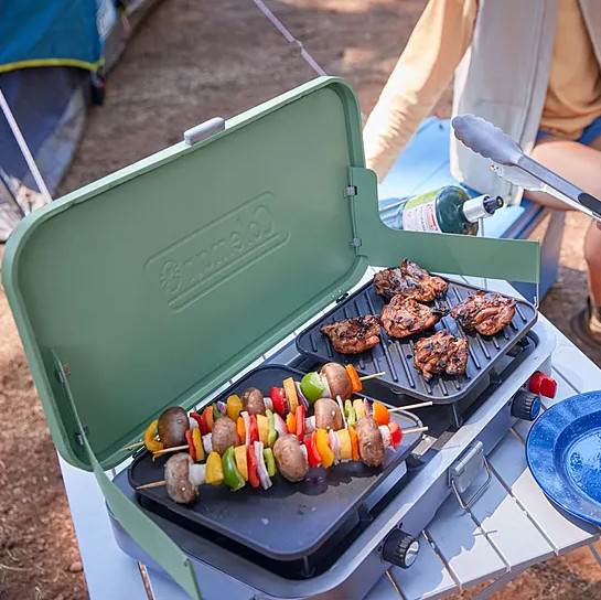 Coleman Cascade 3-in-1 Camping Stove 2 Burner Grill Griddle Combo [ Authentic ]