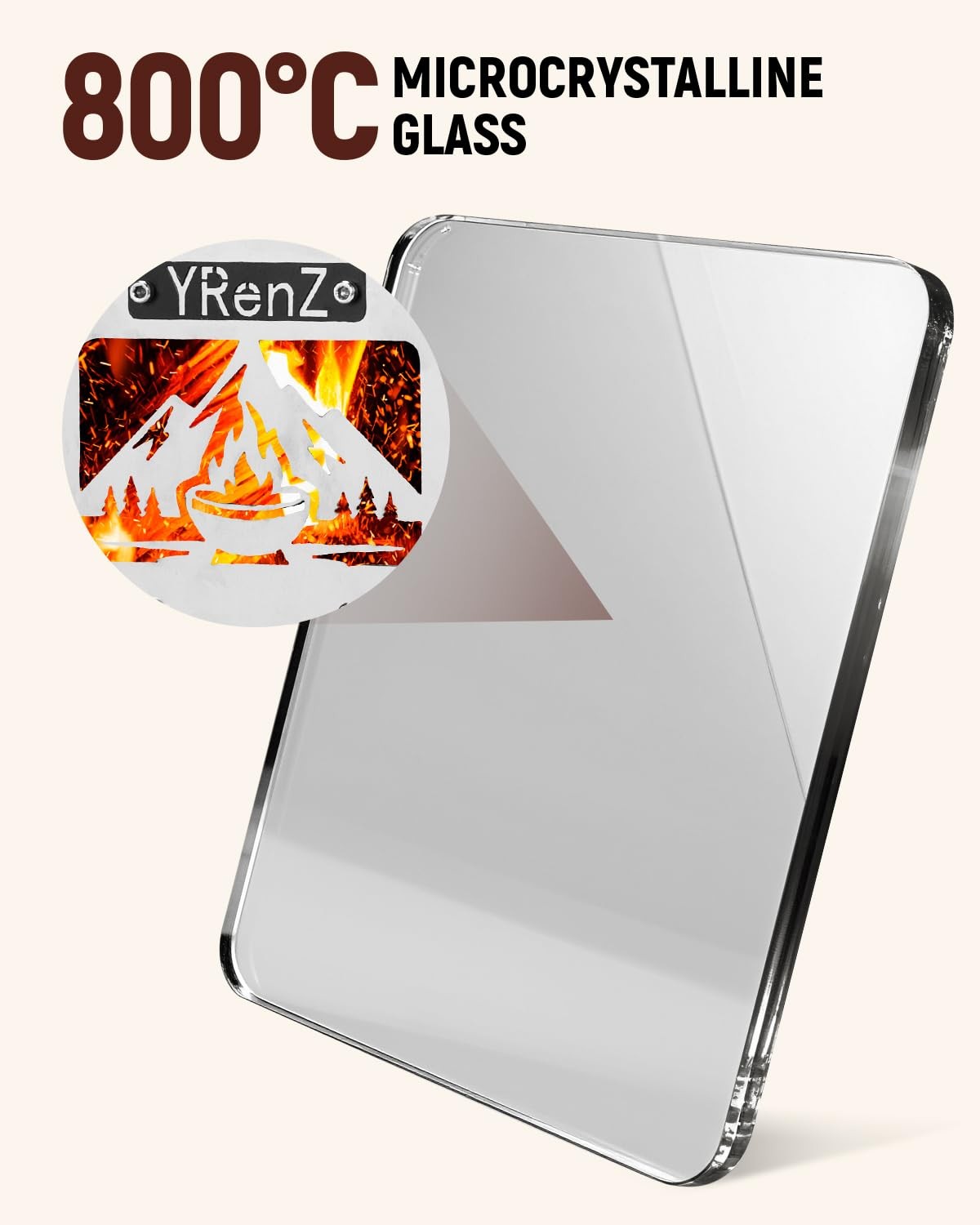 YRenZ Stainless Steel Tent Stove, Portable Wood Stove with Heat-Resistant 1.5mm