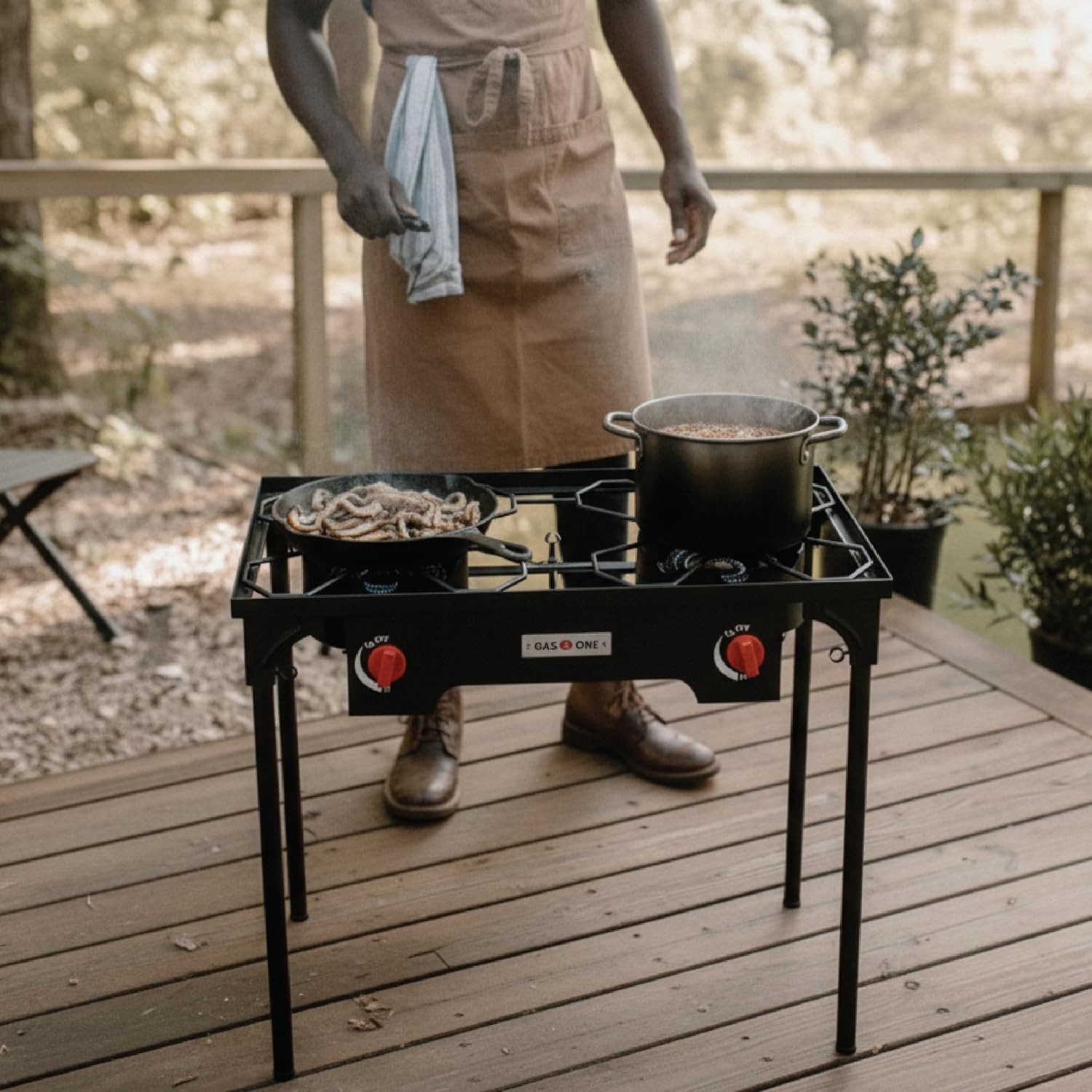 Propane Double Burner Two Burner Camp Stove Outdoor High Pressure Propane 2 Burn
