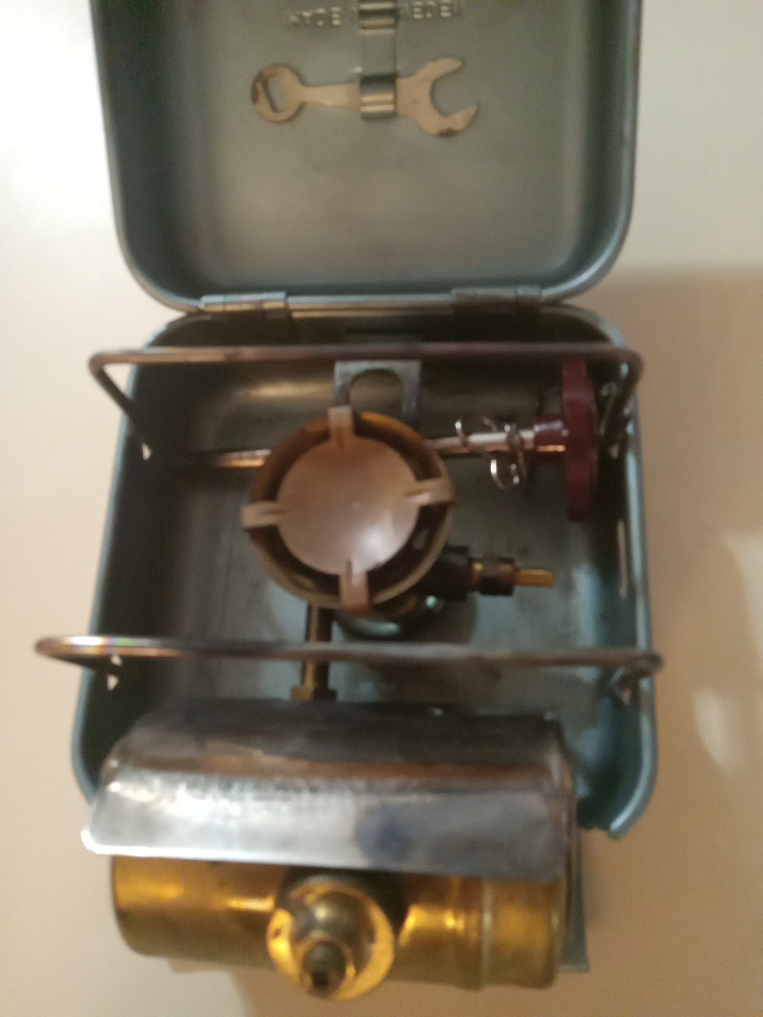 Vintage Optimus Single Burner Backpacking Camp Stove 8R Made In Sweden