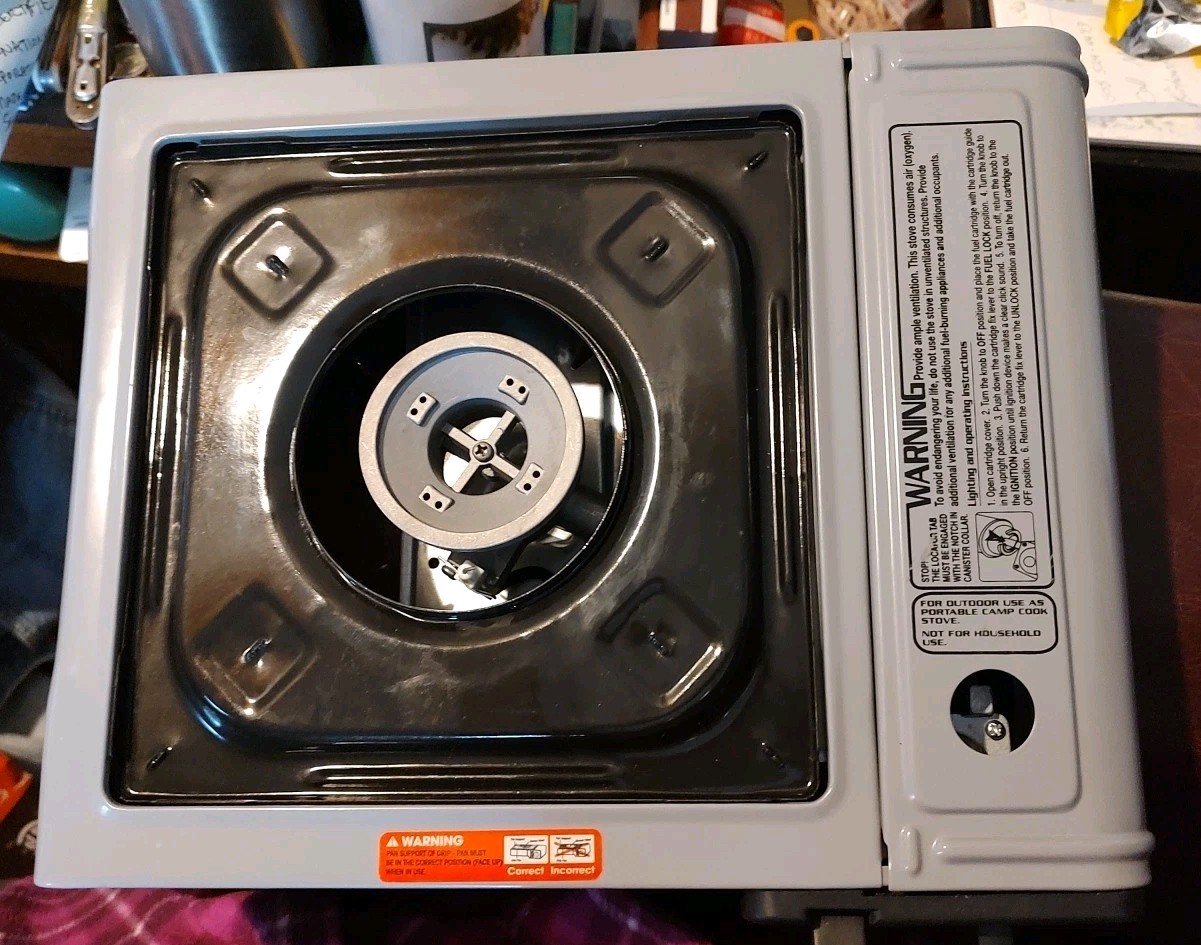 Seth McGinn’s Multi-Fuel Portable BurnerCooktop in Carrying Case Model SMDF 1401