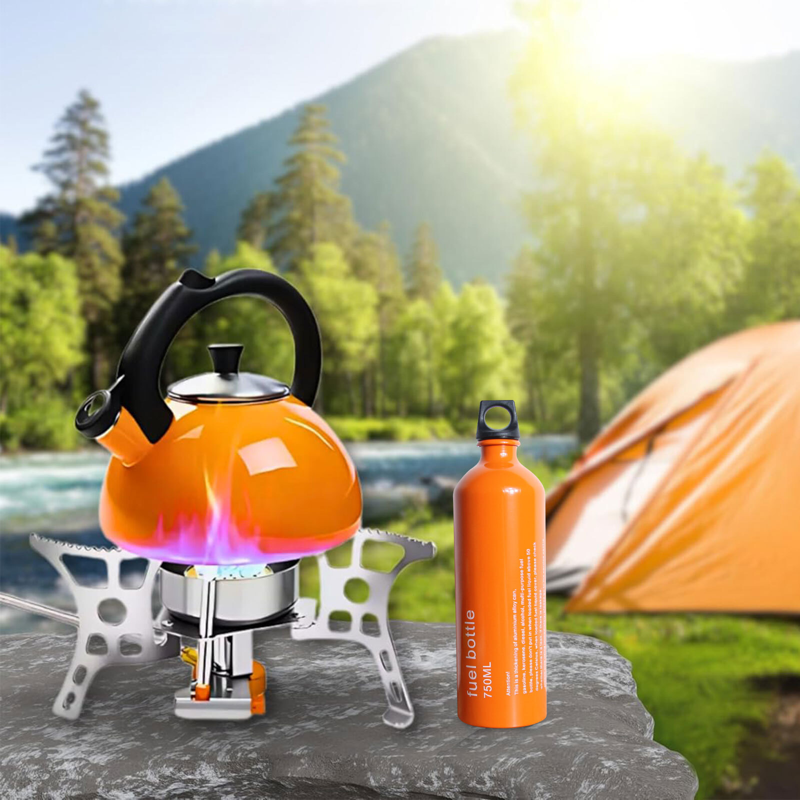 Outdoor Fuel Bottle Petrol Liquid Oil Bottle Kerosene Bottle 750ml Capacity USA