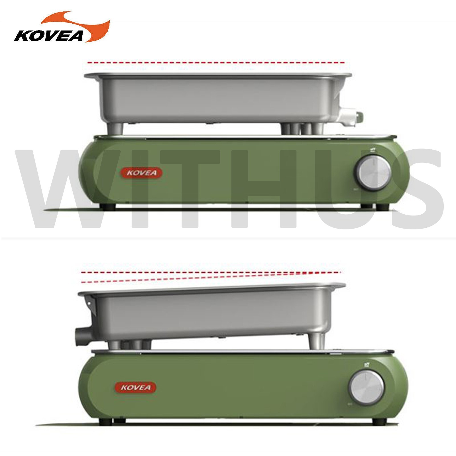 KOVEA Guibada CERAMIC 3WAY All-in-one Olive green Multi Stove Grill & Carry Bag