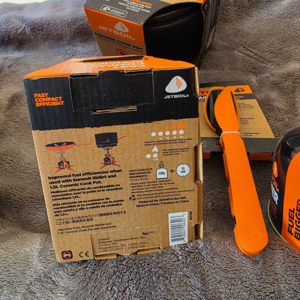 Jetboil Camping Bundle. MightyMO Stove, Cooking Pot, Summit Skillet, and MORE!