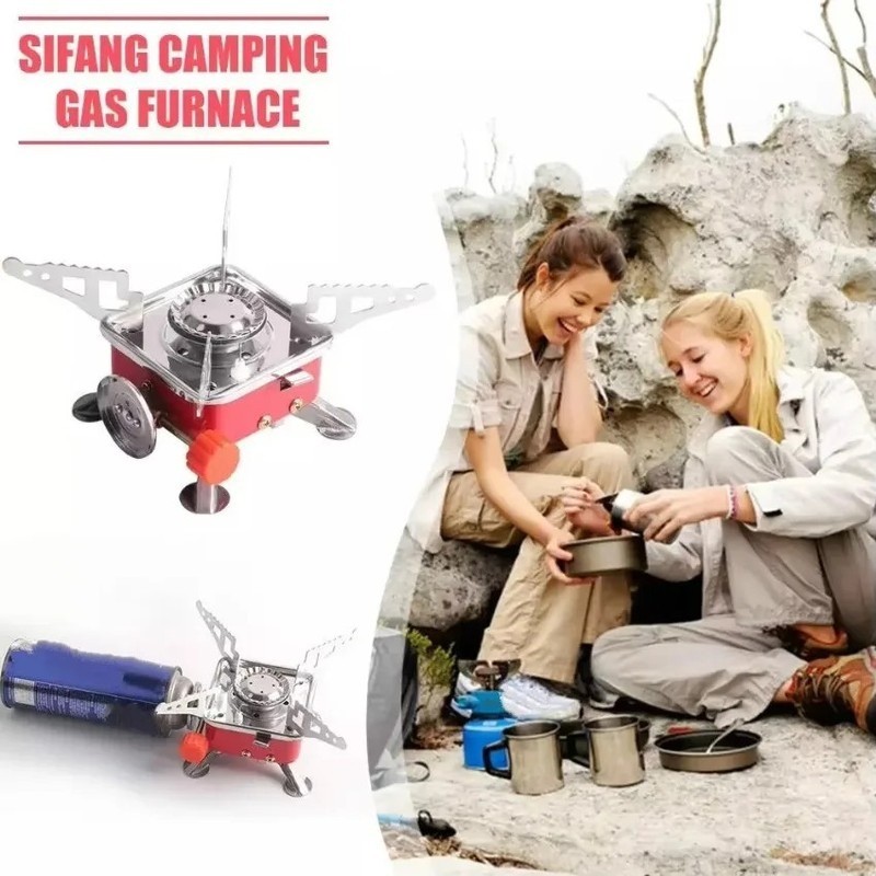 Portable Camping Stove – Foldable Butane Gas Burner with Carry Bag