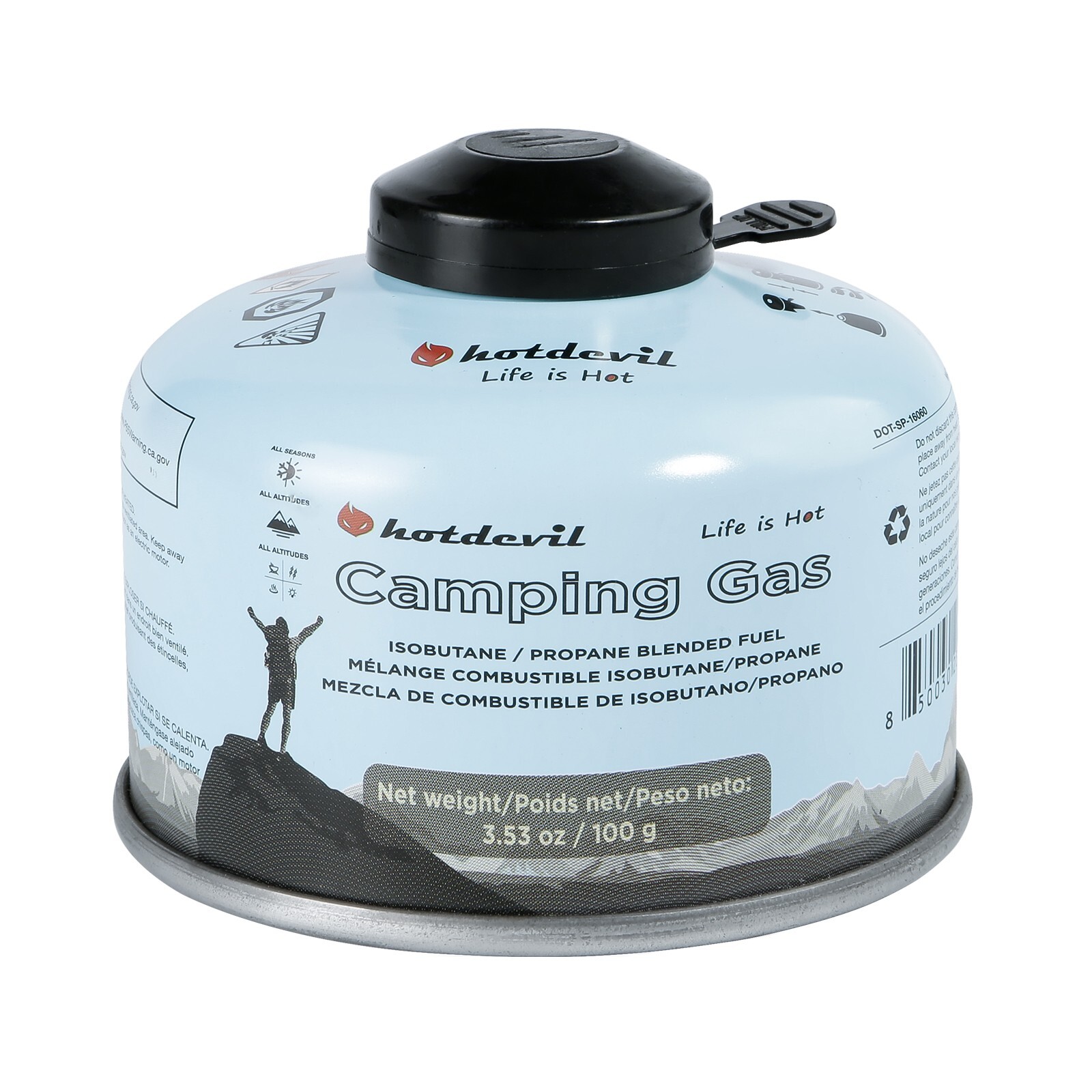 Hotdevil 24xCamping Stove Fuel Portable 100g Butane Propane Blend Isobutane Cas